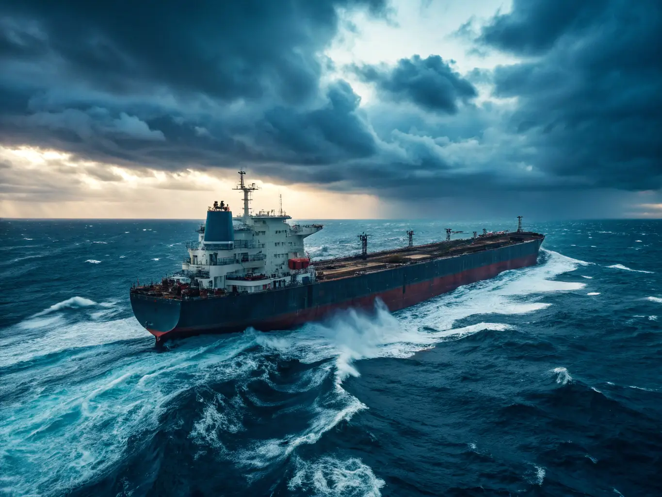 An image of a modern cargo ship sailing on a calm, blue sea, with containers visible on deck, symbolizing efficient and reliable international shipping.