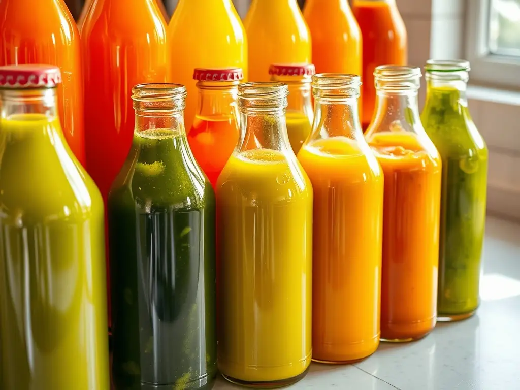 A refreshing image of assorted fruit juices being packaged for export, emphasizing the freshness and quality of Hdlr Logistics' juice exports.